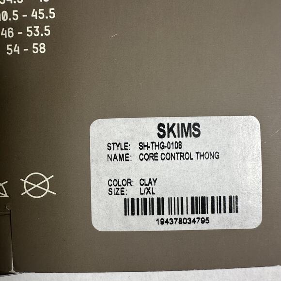 SKIMS Women's Shapewear Core Control Thong Clay Size L/XL NWT - Picture 7 of 9